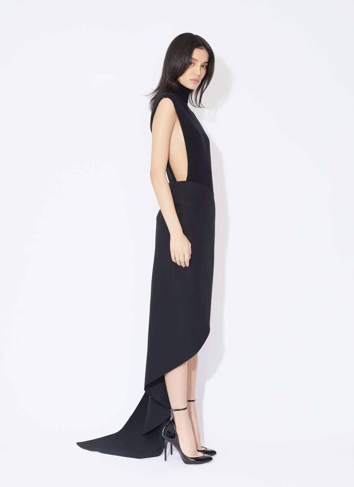 FLIESSENDER SPIRALROCK ALAÏA SCHWARZ FLIESSENDER SPIRALROCK